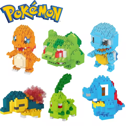 Pokemon Small Building Pokemon Nanoblock Cartoon Pikachu Education Game Graphics Pokemon Toys For Ki