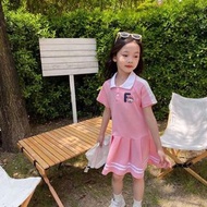 女童Fila polo領連身裙