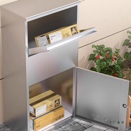 Stainless steel parcel locker for villas, outdoor rainproof delivery box, doorstep package storage c