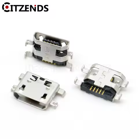 10Pcs Micro USB 5pin B Type Female Connector For Mobile Phone Micro USB Jack Connector 5 pin Chargin