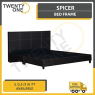 Twentyone Spicer Bed Frame(Single 3ft, S.Single 3.5ft, Queen 5ft, King 6Ft Available)