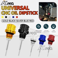 UNIVERSAL ENGINE OIL LEVEL 4T OIL CAP OIL MINYAK DIPSTICK NUT MAGNETIC CNC ALUMINUM ALLOY DECORATION