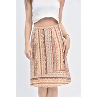 ((S) ffff Printed Yellow Skirt Second-Hand Clothes