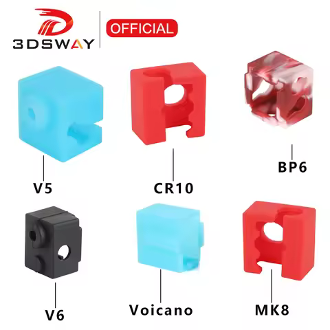 For E3D V6/V5 MK7 MK8 MK9/Volnaco /BP6 Heat Block Socks Silicone Sleeve Heater Block Hotend Protecto