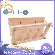 Rabbit Grass Stand Small Pet Wooden Bowl Rack Feeding Hay Feeder Wood Bunny Small Pet Cage Food Cont