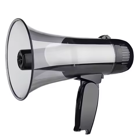 Portable Megaphone Bullhorn 20 Watt Power Megaphone Speaker Built-in Siren Alarm Modes with 240S Rec