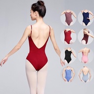 Backless Sleeveless Camisole Ballet Leotards Adult Girls Cotton Spandex Gymnastics Leotard Ballerina Bodysuit