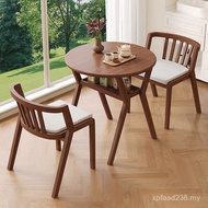 Round Table Drinking Tea Chair Balcony Three-Piece Set Leisure Table Chair One Table Coffee Table Co
