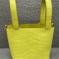 愛馬仕 Hermès Picotin 14 Micro 菜籃子 檸檬黃  金扣｜全新｜Z刻