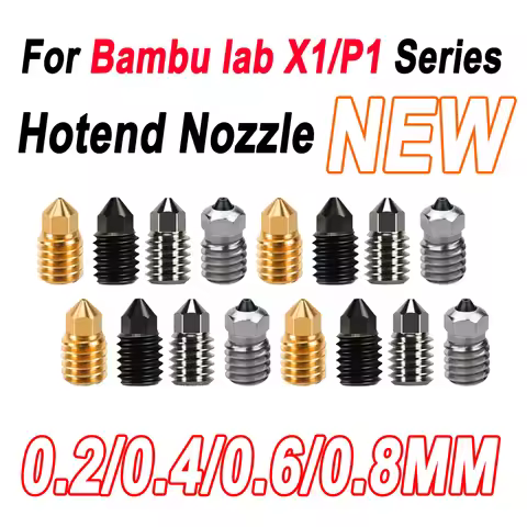 For Bambu Lab Nozzle P1s/X1c Nozzle 0.2 0.4 0.6 0.8 Nozzle P1p Bambulabs X1 Carbon for Bambulab Hote