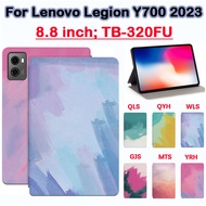 For Lenovo Y700 2023 Painting Fashion Watercolor Tablet Lenovo Legion Y700 2th Gen 2023 8.8'' TB-320FU oil painting Sweat-proof PU Leather Non-slip Stand Flip Cover LENOVO case