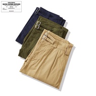 OKONKWO Retro British Army Gurkha Loose Bermuda Ami khaki pants