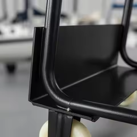 Heavy Duty Outboard Motor Cart Steel Pipe Frame Trolley Mover Support Bar for Boat Service Shop Disp