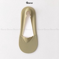 Combo 10 đôi tất nữ lười đi giày búp bê GOMTAT có đệm silicon chống tuột sau gót chân - PO-LOSOCK-LU