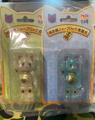 Ny@brick bearbrick 夜光招財貓 100%