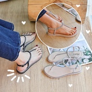 Diamond-Decorated Flip-Flops Sandals Rubber Work Lightweight Beautiful Shape Go Out SHO-123