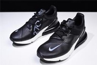 桃子代購～潮品Nike Air Max 270 Flyknit 黑白 皮質 氣墊 緩震 休閒 運動 慢跑鞋 AO828