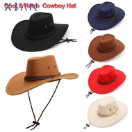 XIANSTORE Felt Fedora Hats, Large Brim Western Style Western Cowboy Hat, Fashion Ethnic Style Mongol