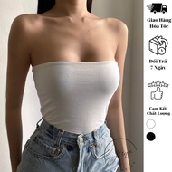LONG TUBE SHIRT - Tight Cotton Shirt Tube Top Without Hem D075