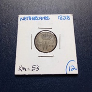 Koin Netherlands Willem I 10 Cent Gulden 1828