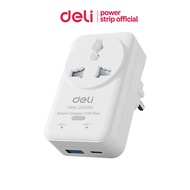 Deli Plug Converter USB-A/USB-C Adapter Fast Charging 12W 20W Maximum Power 2500W Universal