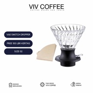 - Immersion Switch Dripper V60 Glass Pour Over Coffee Filter