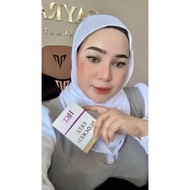 SHAWL PUTIH FAT BLOCKER WITH KKM SQUARE
