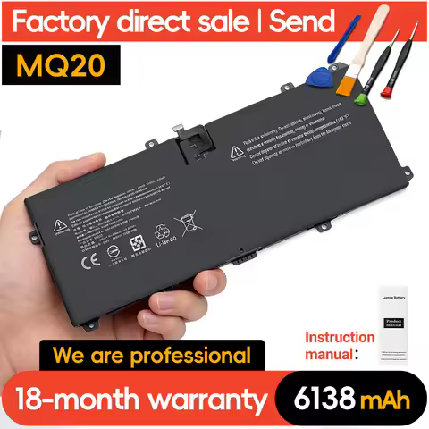 SUOZHAN MQ20 Laptop Battery for Microsoft Surface Pro 9 2032 Series M1163985-018 7.58V 6138mAh 46.52