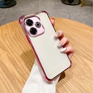 HonorX5CPlus Case Clear Plating Soft Transparent Casing For Honor X5C Plus X5CPlus X5C+ X 5C X5 C Sh