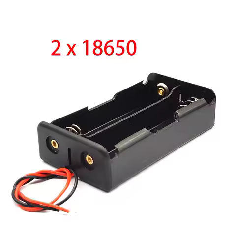 2x 18650 Series Battery Case 2*18650 Battery Box 18650 Holder With Wire Leads 3.7V Series Connection