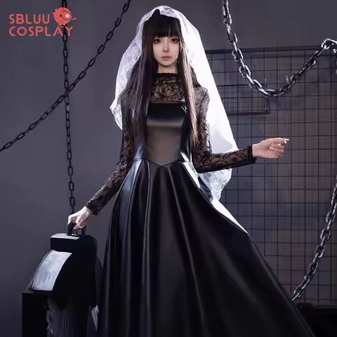 SBluuCosplay Osaragi Cosplay Costume Black Stretch Leather Dress R-Quality Christmas Halloween Cosut