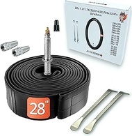 Fahrradschlauch 28 Zoll Set | Kompatibel mit Continental & Schwalbe | für AV SV DV Ventile | Zubehör