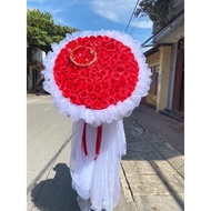 [Wax Flower Combo with card] Large wax flower bouquet of 99 roses