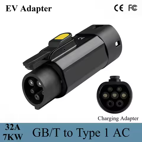 32A 7kW GB/T to Type 1 EV Adapter Female GB/T Plug to SAE J1772 Converter For Ukraine Russia EV Char
