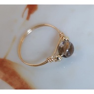 14k Gold Filled (Suasa) Cincin Kristal- Batu Asli