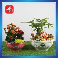 FC1 Round Bonsai Flower Pot Pasu Bunga