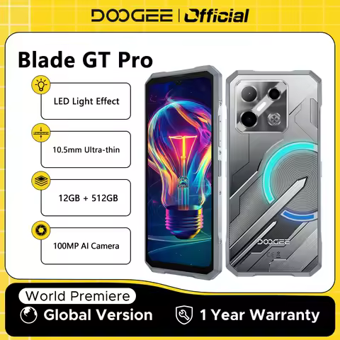 DOOGEE Blade GT Pro 5G Rugged Phone LED light Effect 6.72'' 120Hz 32GB(12+20) 512GB 10.5mm Ultra-thi