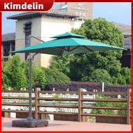 KIMDELIN 3M Patio Garden Big Size Umbrella Outdoor Market Square Pool Parasol with Crank and Push Handle Backyard Gazebo Canopy Payung Besar Kedai Pasar Malam Sun Shade for House Sunshade Car Porch Awning Tingkap Rumah 庭院遮阳伞 大型伞 with Stand Base