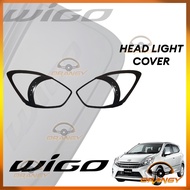 Toyota Wigo 2014 to 2016 1st generation Headlight Cover MATTE BLACK / CHROME 2015 Head light ( car a
