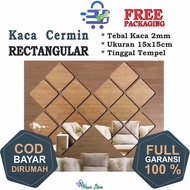 Kaca Cermin Rectangular 2mm 15x15cm - Pusat Kaca Bevel