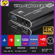 USB 3.0 Capture Card 4K Output Video Capture Card USB to HDMI Ps4 Game Live Broadcast 4K 60Fps Ultra