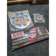 Gear set SSS triple triple s honda win 38 14 428 front rear