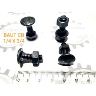 CB M1 BOLT/4 X 3/4 M10 UMBRELLA BOLT BACK BOLT/ FENCE BOLT/