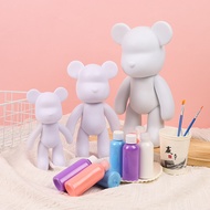 Fluid Bear White Embryo Fluid Bear Acrylic Paint Handmade Fluid Bear White Blank Stall Violent Bear 