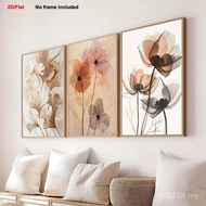 3pcs, Living Room Decorative Painting, 2D Frameless Canvas Art, High Definition Quality, 3pcs 2D Fla