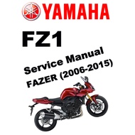 YAMAHA FZ1 FZ1000 FAZER 1000 (2006-2015) SERVICE WORKSHOP MANUAL + PARTS CATALOGUE + OWNER'S MANUAL