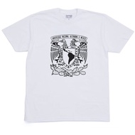 Pure Cotton Short Sleeve T-Shirt Campus UNAM Alumnus Memorial Mexico Youth Fashion Print round Neck
