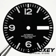 PALUXEY NH36 29mm Black Watch Dial Green Luminous for NH36A 4R36 Movement Watch Faces Replacement Pa