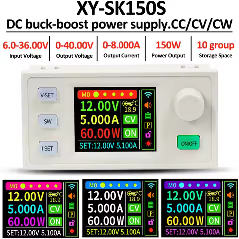 SK150S DC Buck Boost Converter 150W 8A CNC Adjustable Regulated Laboratory Power Solar Charging Modu