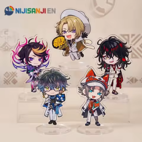 Nijisanji EN Anime Chibi Acrylic Stand 10cm Keychain Vox Luca Ike VTuber Desktop Ornament Collectibl